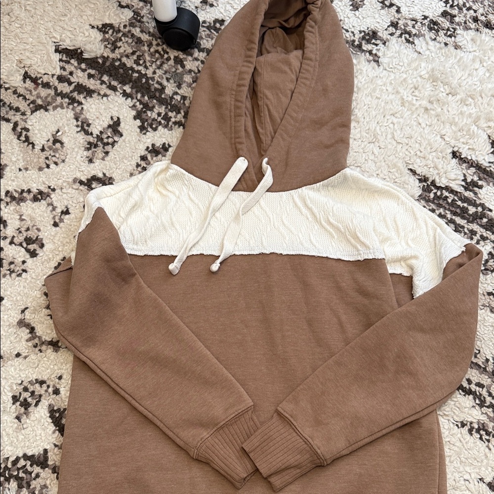 Maurice Brown and Cream Women's Hoodie Sweater
